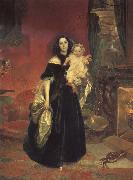 Portrait of Maria Beck with her daughter